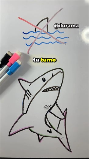 @the_ilurama on Instagram: "Cómo dibujar un tiburón desde 0 🦈"