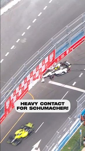 MICK SCHUMACHER IN THE WALL! 😲 #indycar #racing