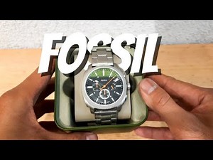 UNBOXING FOSSIL WATCH MACHINE CHRONOGRAPH STAINLESS STEEL | FS6096