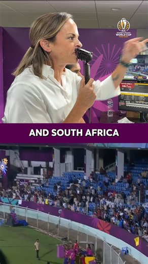 The action and the emotion in the commentary box 😍 Natalie Germanos calling an unforgettable moment from an epic chase in #INDvSA 🎙️ Book your #CWC25 tickets now ▶️ https://bit.ly/4nY9avt | ICC - International Cricket Council