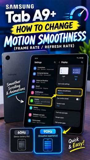 🚀 Make Your Galaxy Tab A9+ MUCH Smoother! 😳🔥 #Samsung #TabA9Plus #TechTips