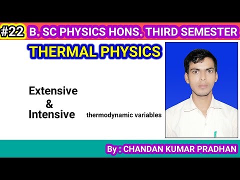 THERMAL PHYSICS: Extensive and Intensive thermodynamic variables