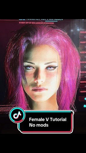 Female V Character Tutorial in Cyberpunk 2077