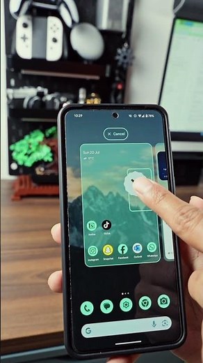 How to add the aesthetic clock widget #googlepixel #android