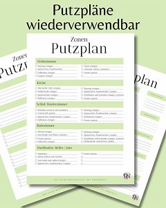 Putzplan Vorlage Checkliste, Haushaltsplaner, Putzplan Haushalt, Putzplan ganze Wohnung, Reinigungsplan Wohnung, Tagesplaner, To-do-Liste - Etsy.de