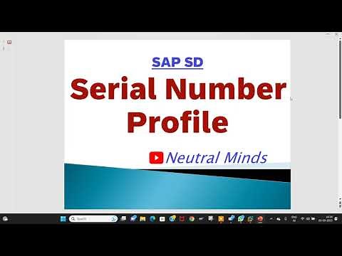 SAP SD Serial Number / Serial number profile Complete process with configuration