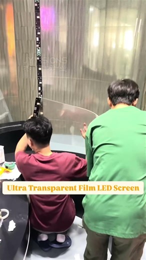 Transparent film LED screen is a game changer product to make glass windows to the next level.