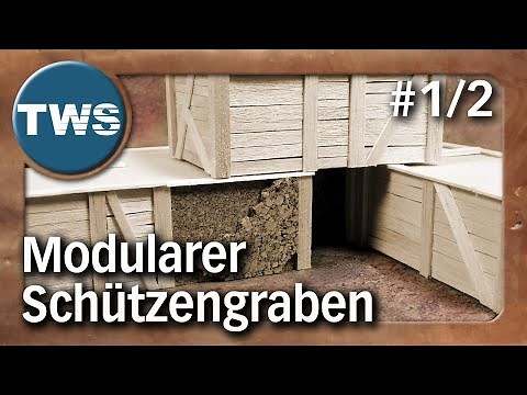 Tutorial: modular trench for Weird War & Sci-Fi games / Trench Crusade (tabletop terrain, TWS)