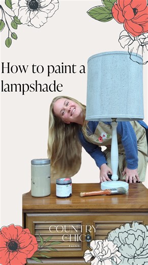 3.2K views · 19 reactions | How To Paint a Lampshade with Chalk Style...