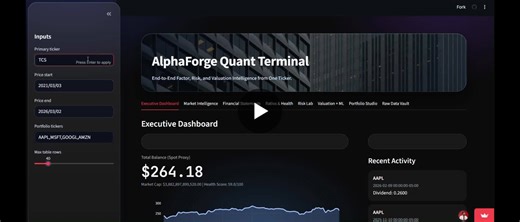 Streamlining Equity Research with AlphaForge Quant Terminal | Raju Kumar posted on the topic | LinkedIn
