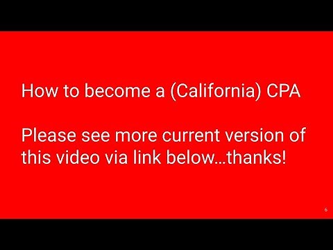 Becoming a California CPA