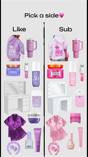 Pick a side🤭💜💗#fypシ゚viral #viral#foryou