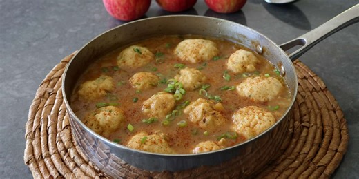 Apple Sausage Gravy Dumplings