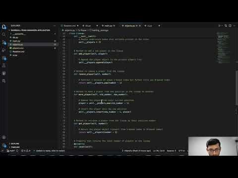 Baseball Team Management in Python