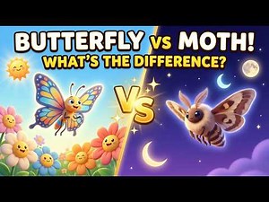 Butterfly vs Moth | What’s the Difference? (Explained for Kids)