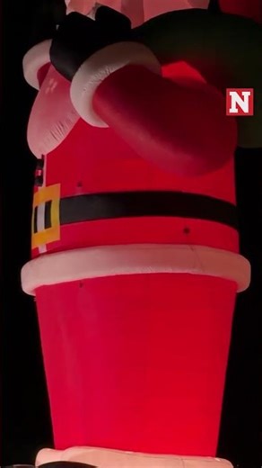 Family Pranked With 60-Foot Inflatable Santa Outside Their House