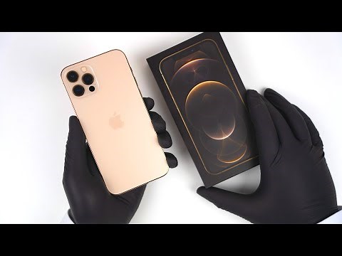 Apple iPhone 12 Pro Gold Unboxing + Gameplay - ASMR