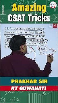 Quick Solution for Clock Related Problems in Reasoning for CSAT #upsccsat #upscprelims2026
