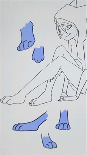 How to draw animal paws #arttutorial #animaldrawing #paws #tutorial #furry #anthroart #furries