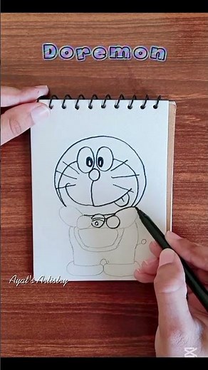 How to Draw Doraemon | Simple & Cute Cartoon Art | Easy Doraemon Sketch Tutorial | Drawing for Kids