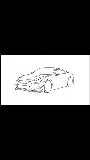 Drawing Nissan GTR Nismo GT3 2025 step by step