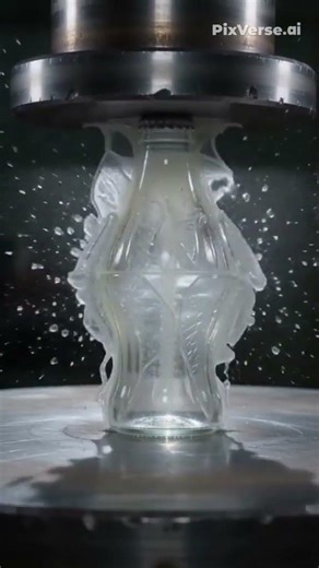 Soda Bottle vs Hydraulic Press 💥🥤 #hydraulicpress #satisfying #asmr #shorts