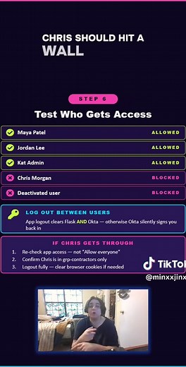 Build your first Okta IAM homelab with me 🧩 This beginner lab walks through a small Sales Rep Portal so you can see how Okta handles sign-in, groups, app access, MFA, and sessions in a real setup. Presentation lab links: https://1drv.ms/p/c/0f8645ea1636ea4a/IQCEHv9iLV3pSZJa2uYqtLr7AV2OpKRtzT6cjveZ4qfEO6o #techcareers #IAM #OKTA #homelab #fyp