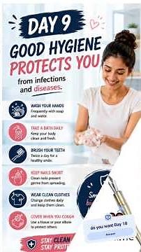 DAY 9: Good hygiene protects you from infections and diseases.