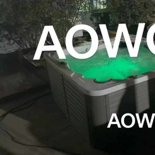 ETL and UL Certificate Hot Tube Outdoor Spa Waterfall Yauzzier Country Yard Design 5 Person Entertainment TV Loudspeakers Remote