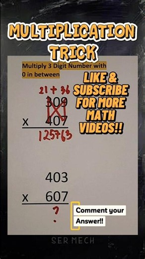 Multiply 3-Digit Numbers in SECONDS! 😱🔥 #mathstricks