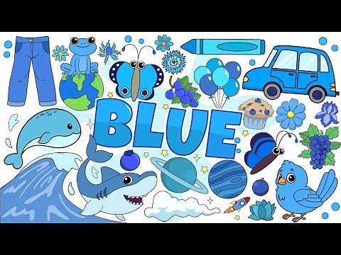 Blue Colour| Things that are Blue| Blue colour objects| Learning colours for Kids| Kids Learning