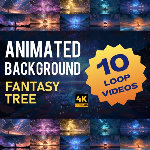 Fantasy Tree Animated Background 4K | Magical Dream Tree Loop Video for Stream, Meditation & Youtube - Etsy UK
