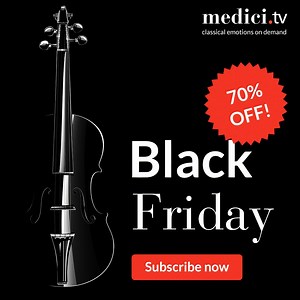 32K views · 110 reactions | [BLACK FRIDAY]  Today is the best day to grab your subscription to medici.tv and watch all of our 3,500+ classical music concerts, opéras, ballets, documentaries, masterclasses and 150+ live events each year. If you’re already a subscriber, then you can share your passion for classical music with our gift cards! Annual rates are 70% for a limited time only.  https://cutt.ly/g1ixmaQ | medici.tv | Facebook