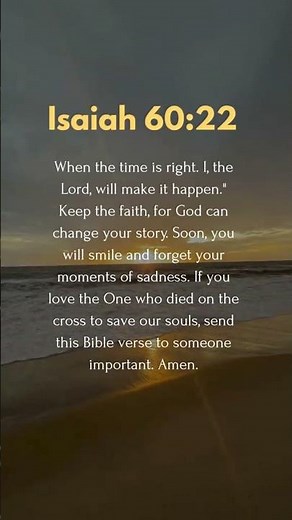 🙏 God Will Do It at the Right Time | Isaiah 60:22