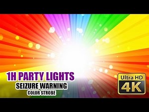 BEST DISCO PARTY LIGHTS - STROBE EFFECT 4K !!! [1H EXTREME SEIZURE WARNING]
