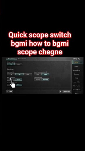 Quick Scope Switch in BGMI 🔥 | Pro Settings