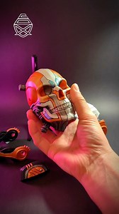 🦾 Amazing print-in-place articulated Android Skull. ➡️ 3D model: https://cults3d.com/:1226358 💡 Designed by Pipe_Cox | Cults.