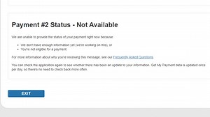 Payment Status Not Available: This message means you're not getting a second stimulus payment