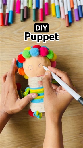 DIY Puppet 😱 #crafteraditi #handmade #diy #craft #diypuppet #shorts #easycraft @CrafterAditi