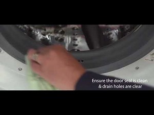 How to clean your washing machine - Part 3 - Clean the door and rubber seal - Distinctive Wash