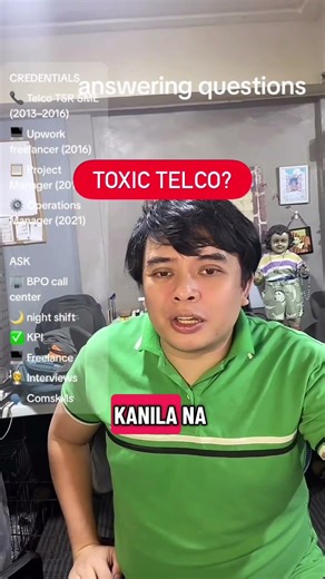 working in a telco account at a call center?