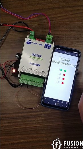 Remote Control of INDSENSE Modbus RS485 4-Channel Relay Module via FUXA SCADA on Android