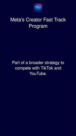 Meta's Creator Fast Track Program