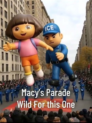 WOW Macy’s Parade 😂 #parade #thanksgiving #dora #ice #lol