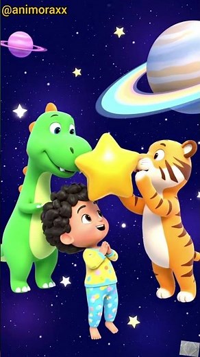 Space Playdate! Dino, Tiger & Me! 🪐 Zero Gravity Ball Game | Kids Fantasy Adventure