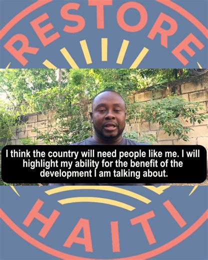 ‍♂️ Meet Jude — once a Restore Haiti student, now an engineer...