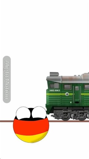 percobaan kereta api menggunakan alight motion part 2#shorts#countryballs#alightmotion#memes