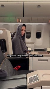 Using a Turkish Airlines blanket as a hijab 😅 It’s the intention that counts, right? 🙈 But seriously… praying is better than not praying at all. 🤲🏻 Anywhere. Anytime. No excuses. #salah #prayer #islam #revert | Lily Jay