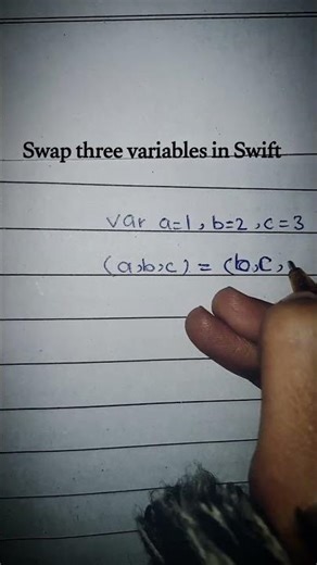 Swap three variables in swift #tricks