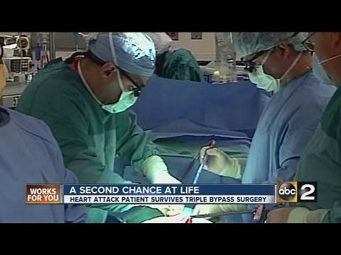 Heart attack patient survives triple bypass surgery